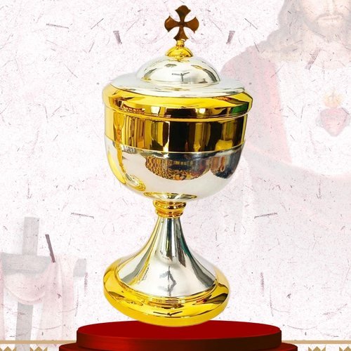 Gold Ciborium with Silver Domed Lid