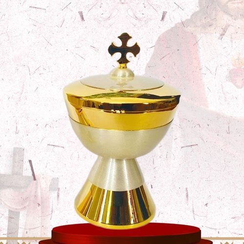 Silver Ciborium with Gold Bands