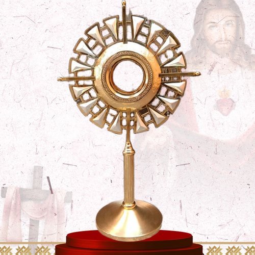 Gold Deco Ray Monstrance on Tall Stem