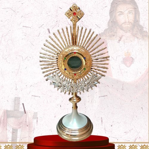 Gold and Silver Wheat Ray Monstrance