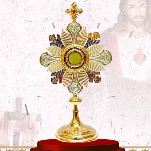 Gold Star Monstrance with Dark Enamel Rays
