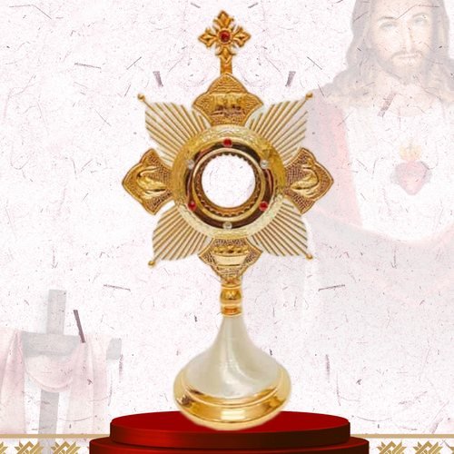 Gold Star Monstrance with Silver Stem