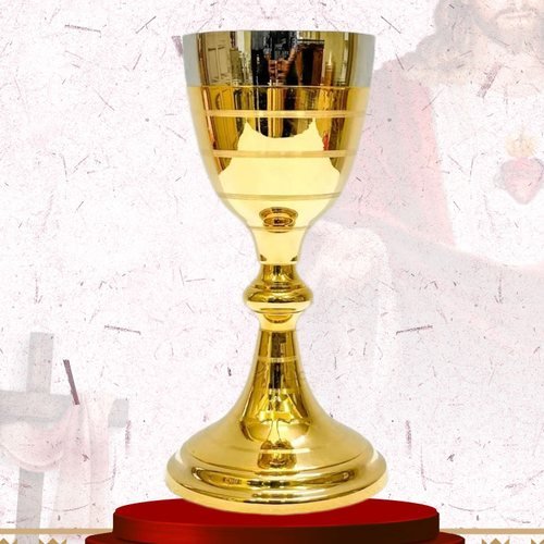 Polished Gold Chalice with Banded Cup