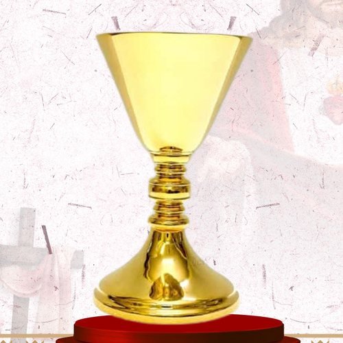 Plain Gold Chalice with Conical Bowl