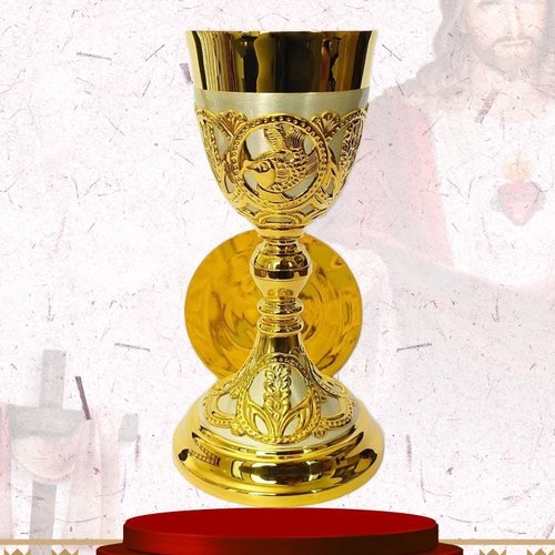 Gold Chalice and Paten with Figural Band