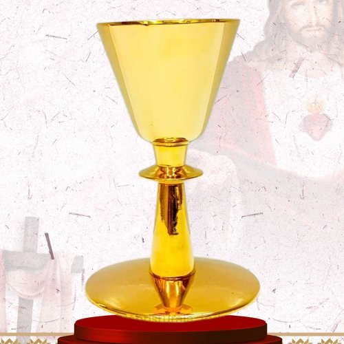 Plain Gold Chalice with Disc Foot