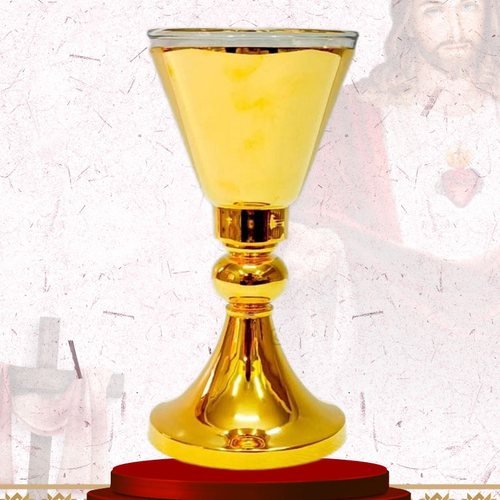 Satin Gold Chalice with Silver Rim