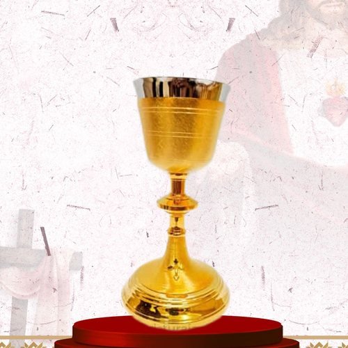 Small Gold Chalice with Ornate Foot