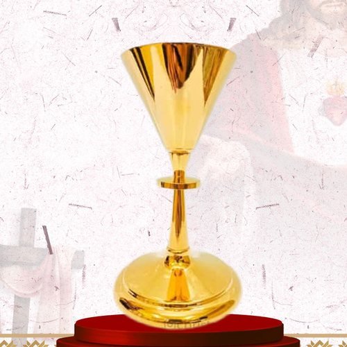Plain Gold Chalice with Flat Foot