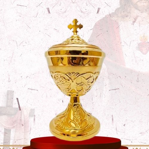 Ornate Gold Ciborium with Embossed Foot