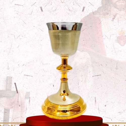 Gold Chalice with Silver Rim and Satin Bowl