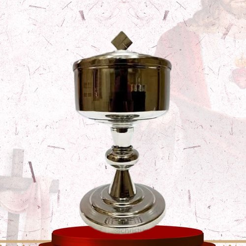 Polished Nickel Ciborium with Dark Finial