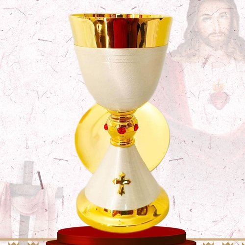 Gold and Ivory Chalice with Ruby Node