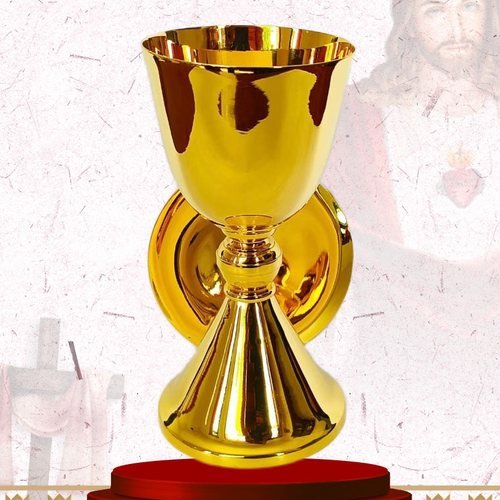 Polished Gold Chalice with Hourglass Stem