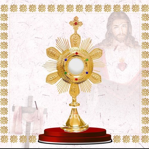 Gold Monstrance with Wheat Sheaf Rays