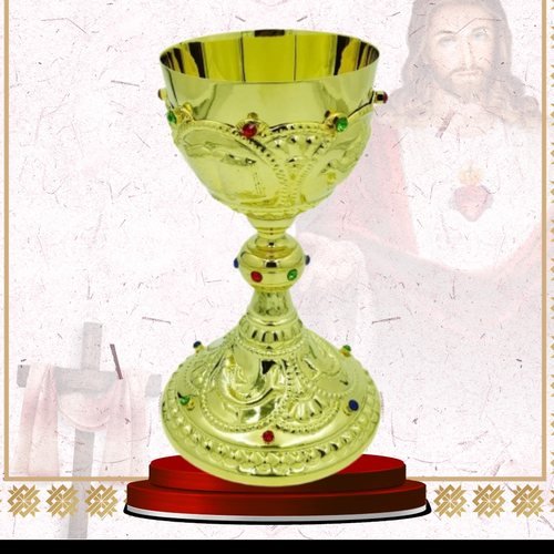 Gold Filigree Chalice and Paten Set