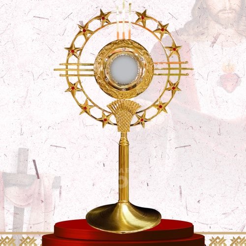 Gold Star Ring Monstrance on Tall Stem
