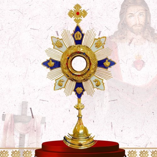 Blue Enamel Star Monstrance