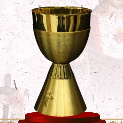 Plain Gold Chalice and Paten Set