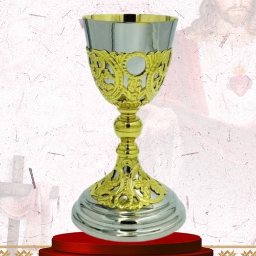 Silver Chalice with Gold Openwork and Paten