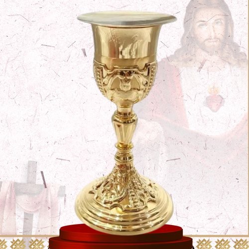 Ornate Gold Chalice and Paten Set