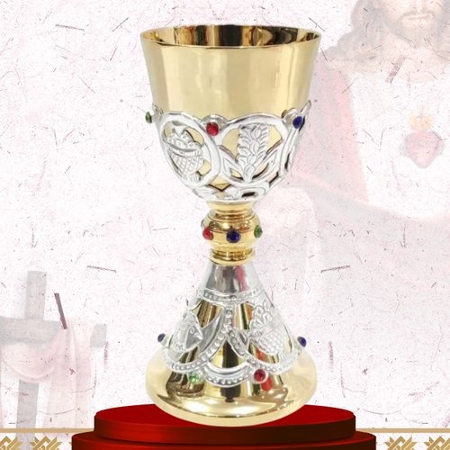 Gold Chalice with Silver Filigree Bowl and Foot