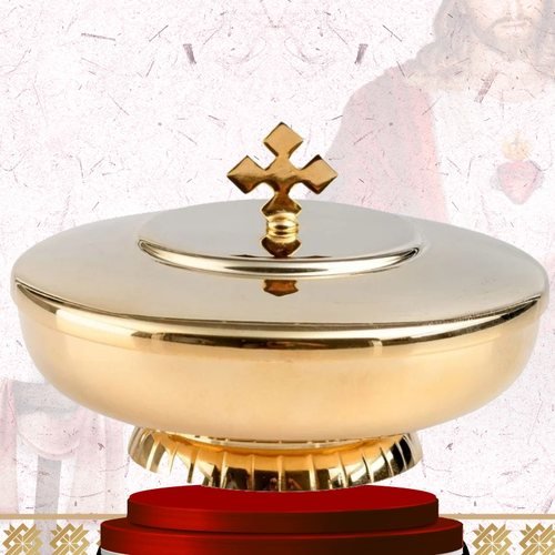 Low Gold Communion Ciborium with Lid