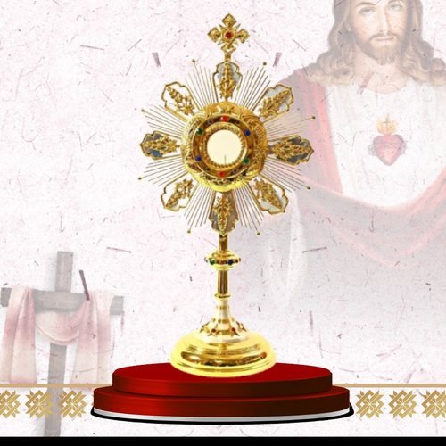 Gold Monstrance with Jewelled Petal Rays