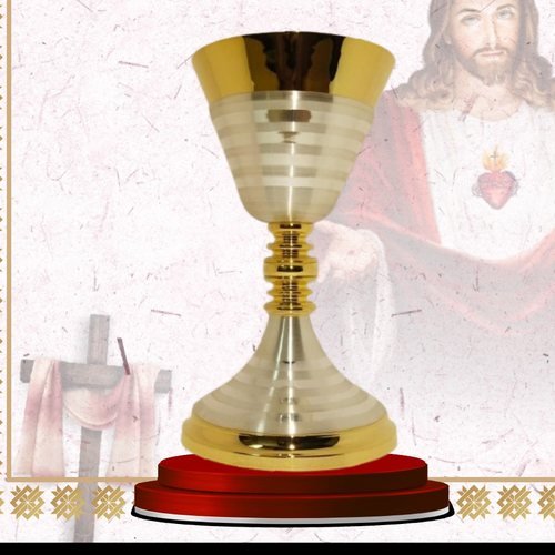 Gold and Ribbed Silver Chalice