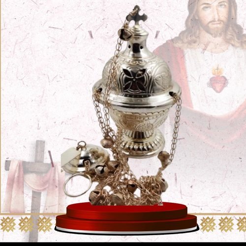 Silver Thurible with Belled Chains