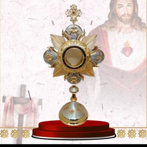 Gold and Silver Quatrefoil Monstrance