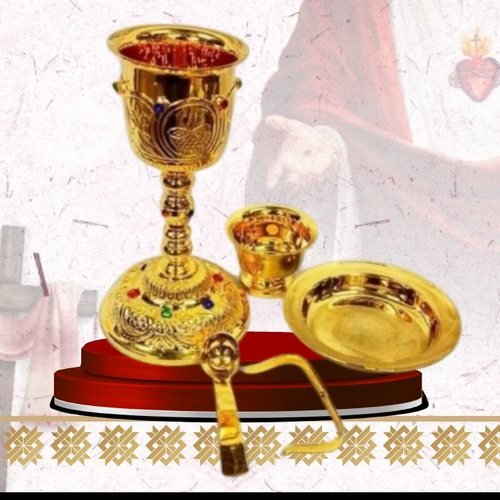Jewelled Gold Communion Set