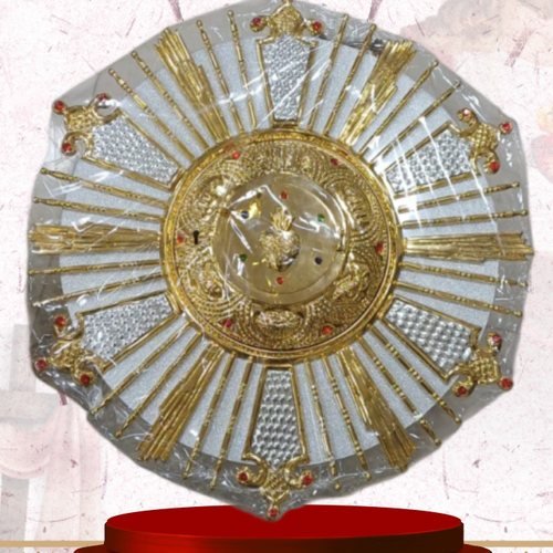 Gold and Silver Sunburst Backplate with Medallion