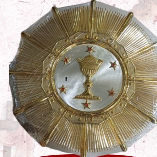 Silver and Gold Sunburst Backplate with Chalice