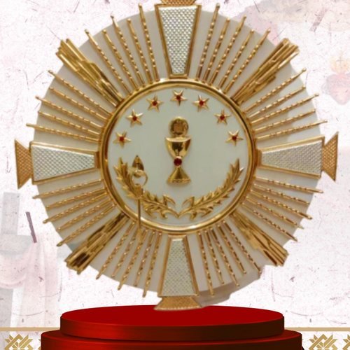 Gold Sunburst Backplate with Chalice and Stars