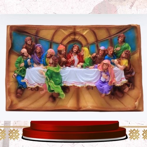 Last Supper Relief Plaque, 17 inch