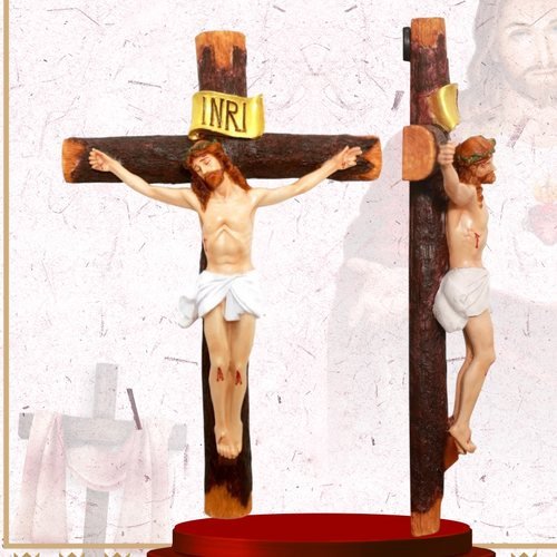 Wooden Crucifix with Corpus, 18 inch