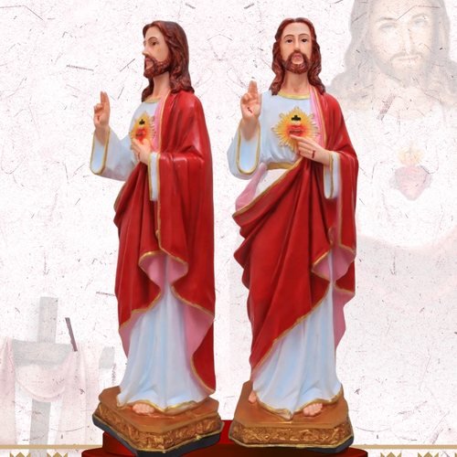 Sacred Heart of Jesus Statue, 24 inch, Crimson
