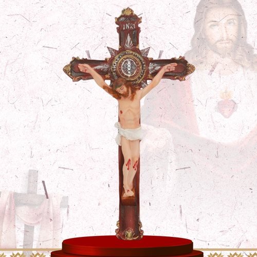 Ornate Jewelled Crucifix, 10 inch