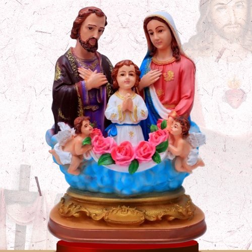Holy Family with Cherubs, 12 inch