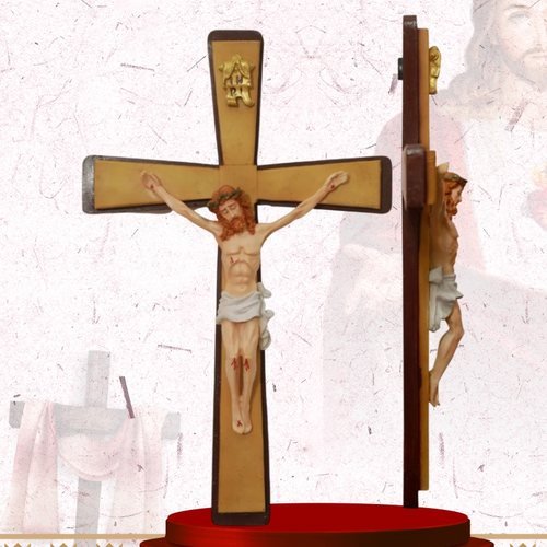 Wooden Crucifix with Corpus, 19 inch