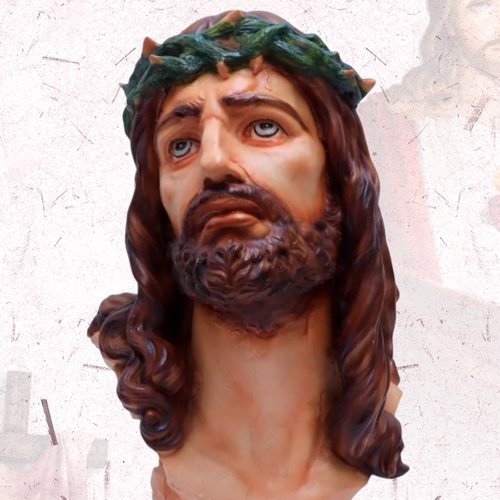 Ecce Homo Bust, Crowned with Thorns, Large