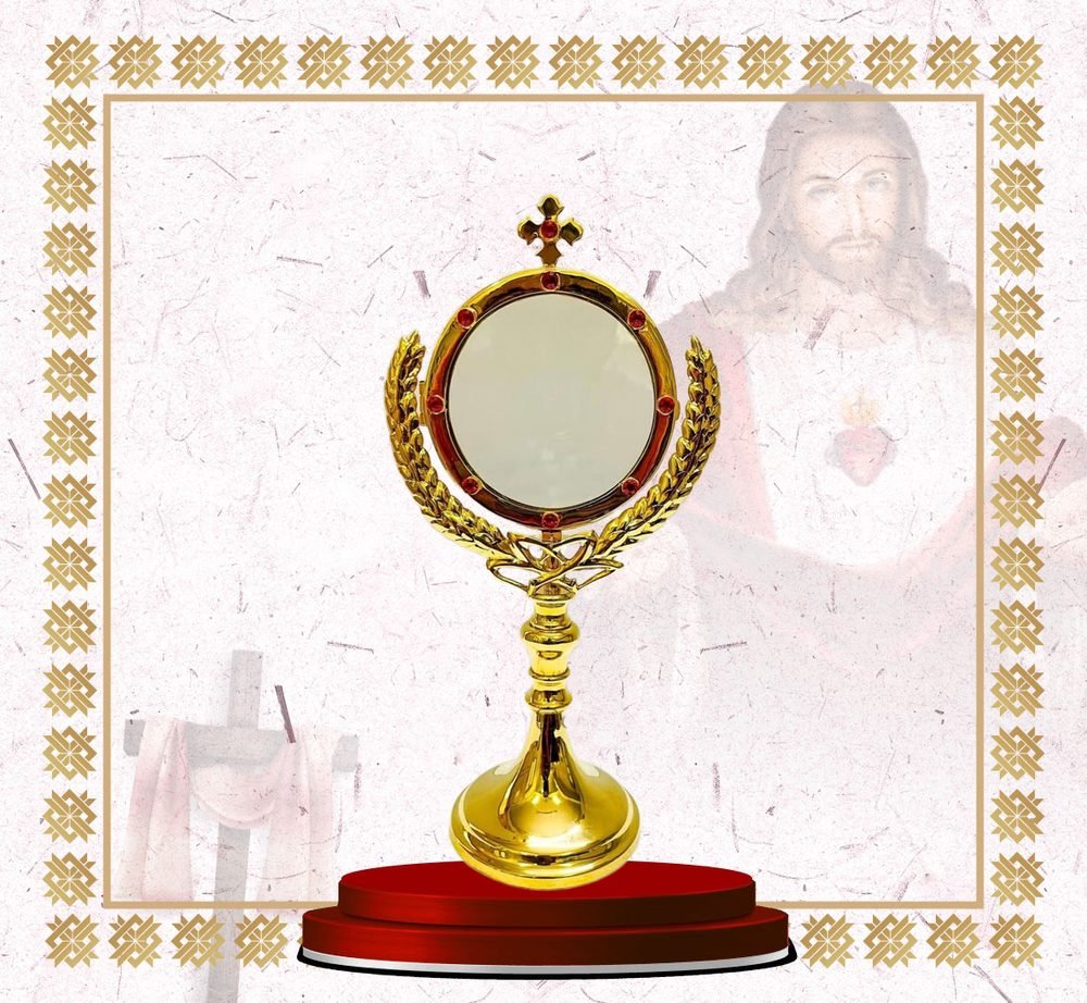 Gold Monstrance with Wheat and Laurel Sprays