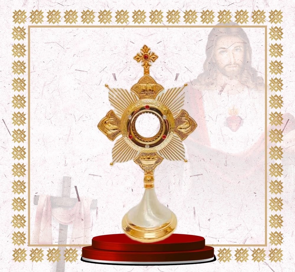 Gold Star Monstrance with Silver Stem