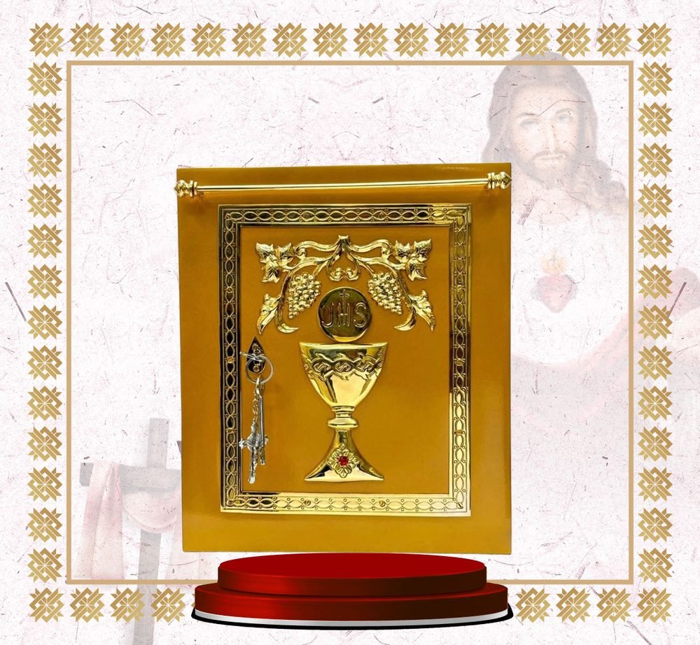 Gold Tabernacle Door with Vine and Chalice
