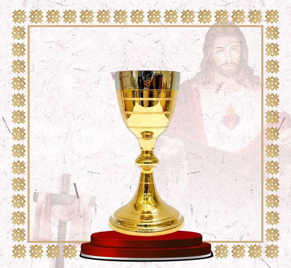 Polished Gold Chalice with Banded Cup