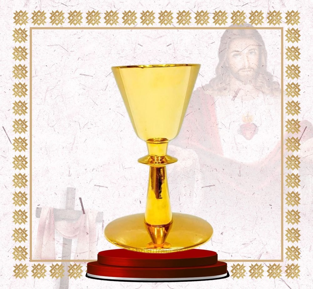 Plain Gold Chalice with Disc Foot