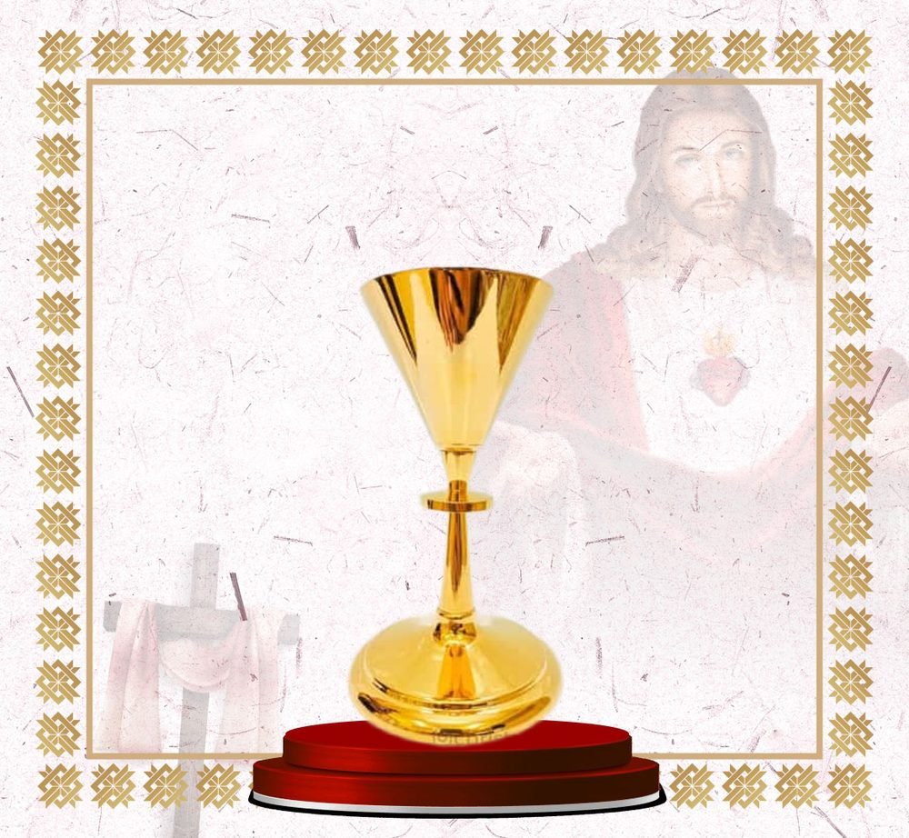 Plain Gold Chalice with Flat Foot
