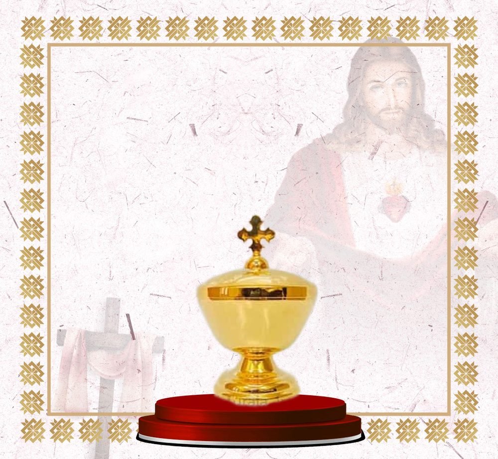 Small Gold Ciborium with Cross Finial