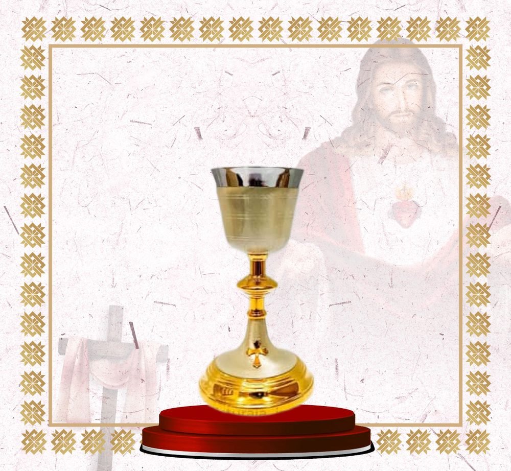 Gold Chalice with Silver Rim and Satin Bowl